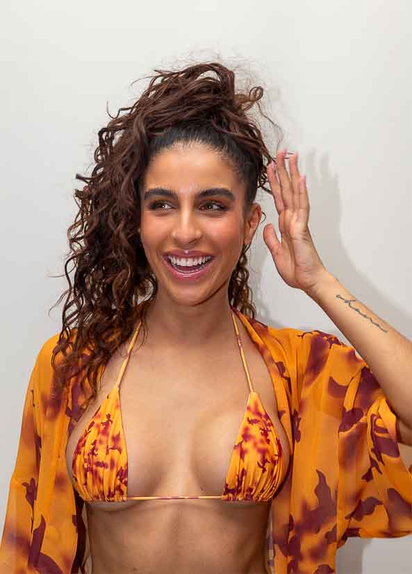 Bikini y kimono coral Zeta de Zoe by Zoe Bayona