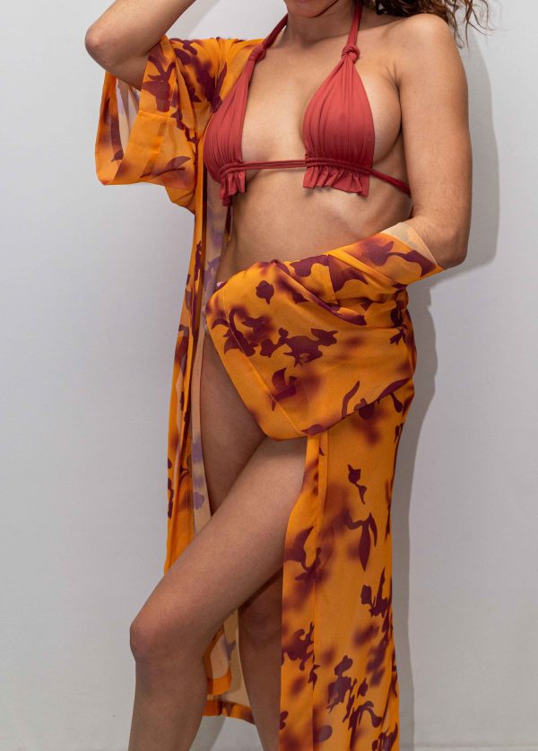 Bikini caldera y kimono estampado coral Zeta de Zoe by Zoe Bayona